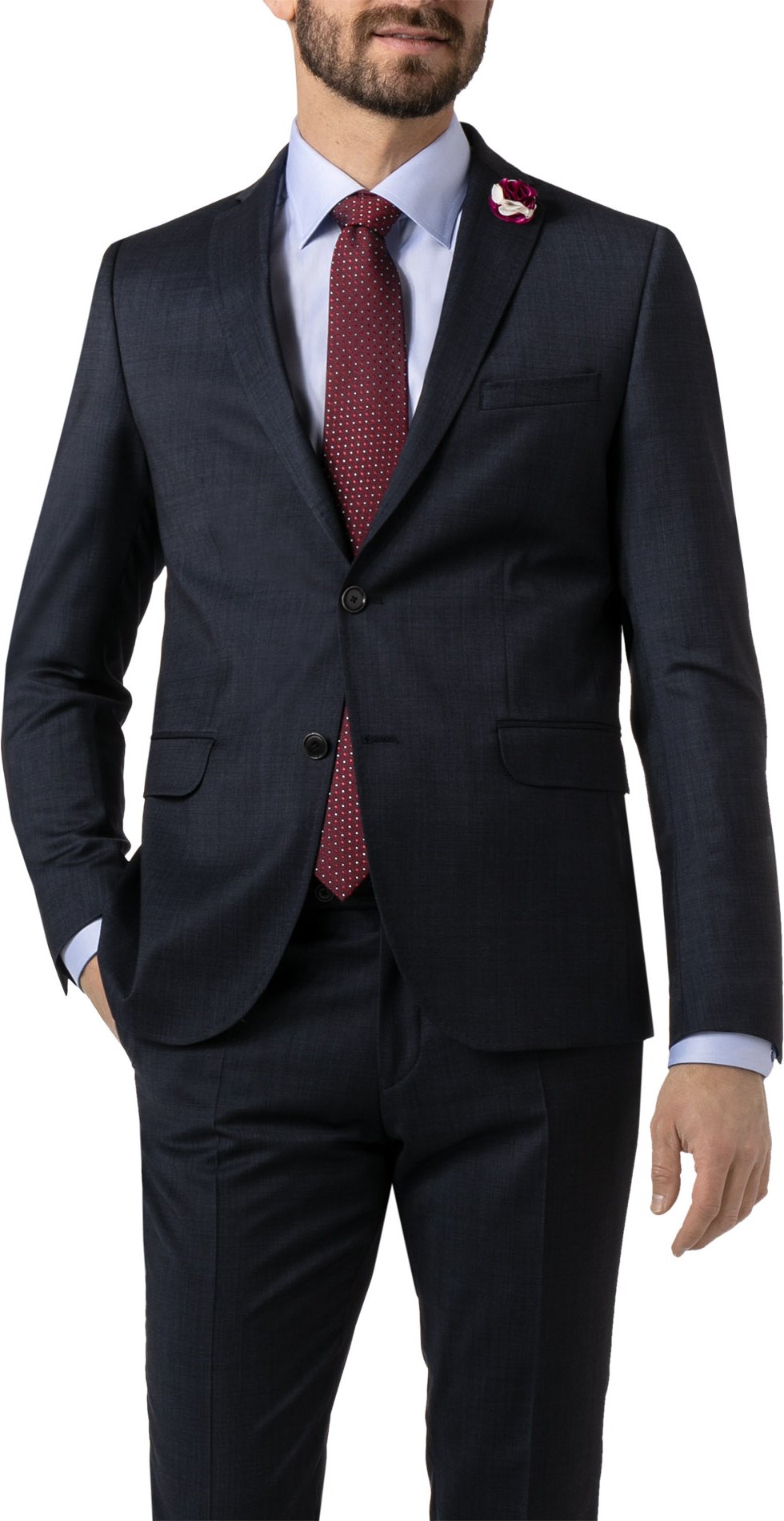Thumbnail - CG Herren Sakko blau meliert Slim Fit