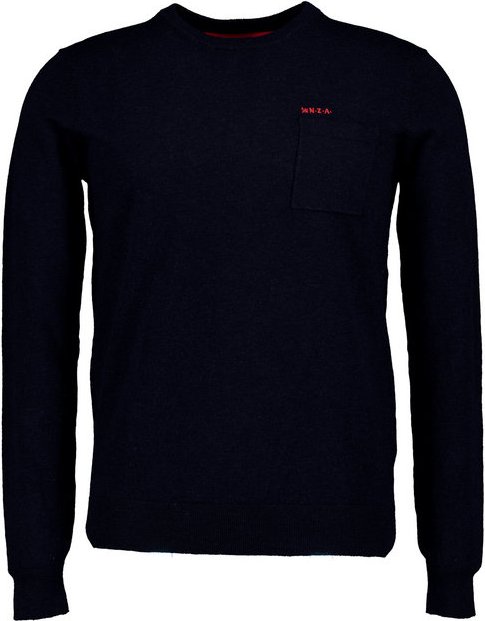 N.Z.A. Herren Pullover blau unifarben