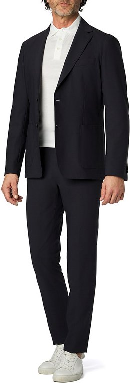 BOSS Black Herren Anzug blau Slim Fit