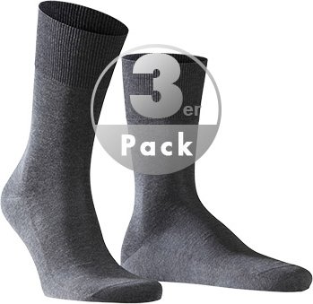 Thumbnail - Falke Herren Socke grau Baumwolle & Mix unifarben