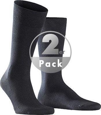 Thumbnail - Falke Herren Socken grau Baumwolle & Mix unifarben