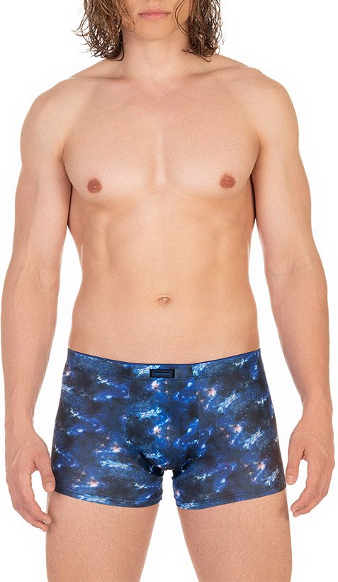 Thumbnail - bruno banani Herren Shorts blau Mikrofaser/Funktion Geprintet