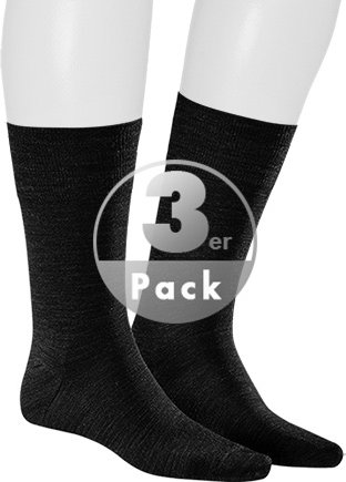 Thumbnail - KUNERT Men Herren Socken schwarz Schur-Wolle unifarben