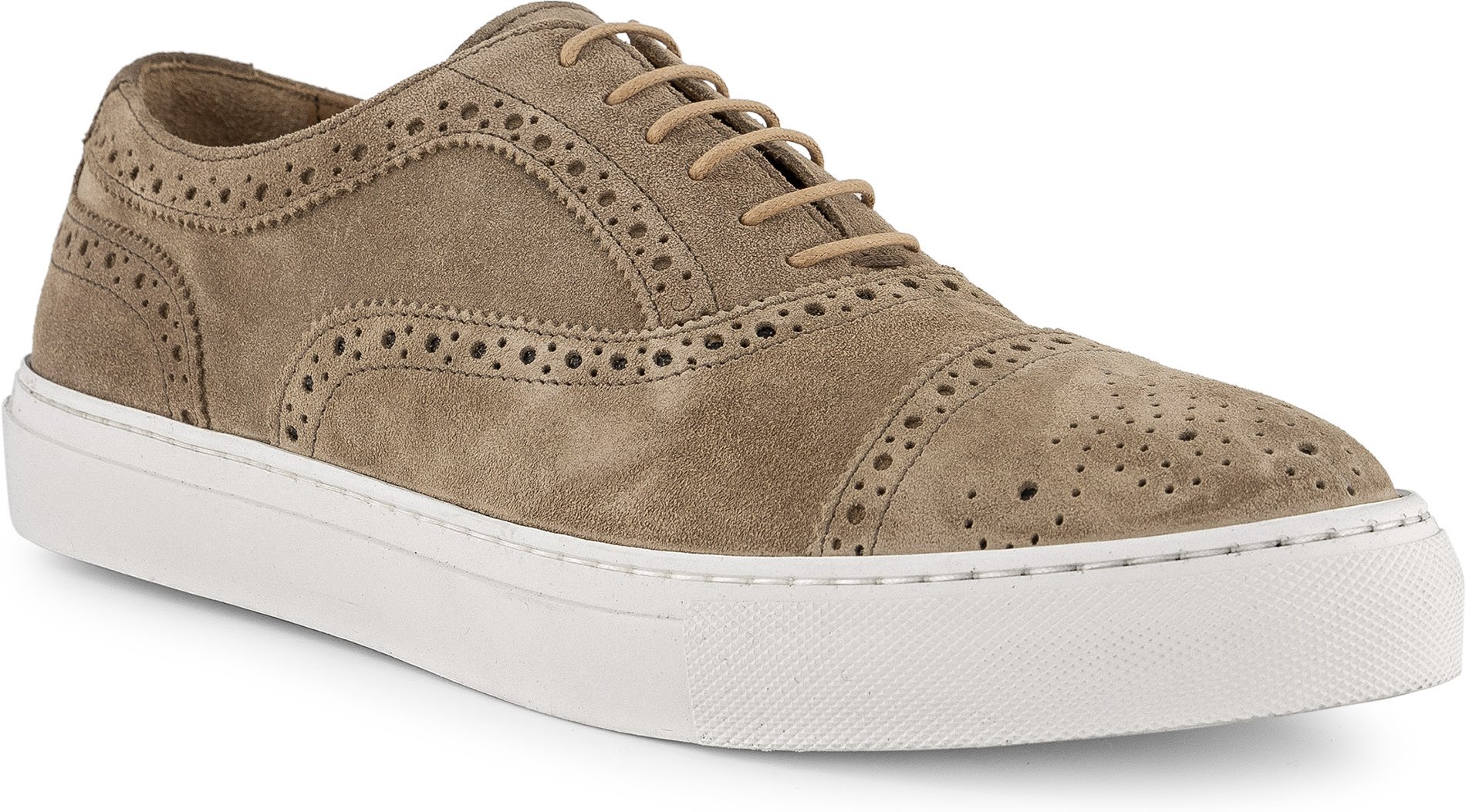 Prime Shoes Herren Sneaker beige Velours