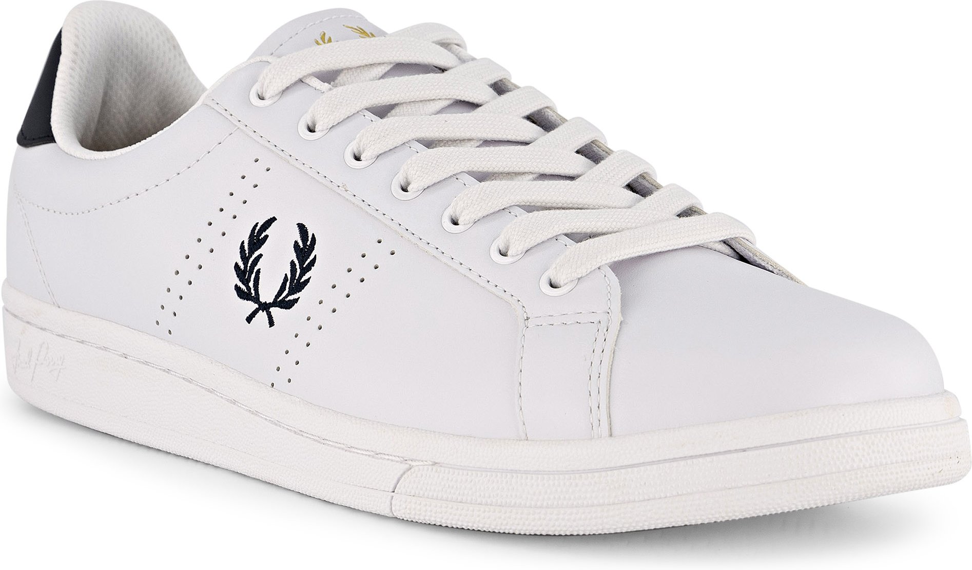 Fred Perry Herren Sneaker weiß Glattleder