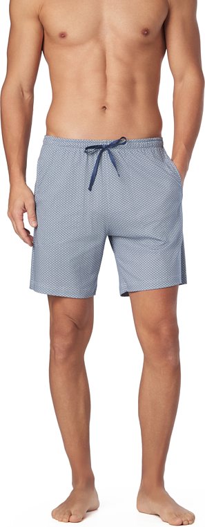 Novila Herren Schlafanzüge blau Jersey-Baumwolle unifarben