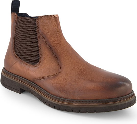 bugatti Herren Chelsea Boots braun Glattleder