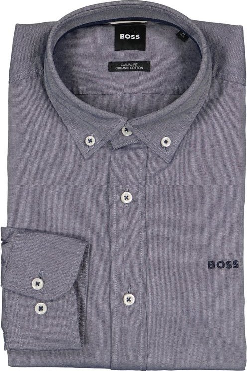 BOSS Black Herren Hemd blau meliert