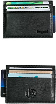 bugatti Herren Kartenbörse schwarz Leder