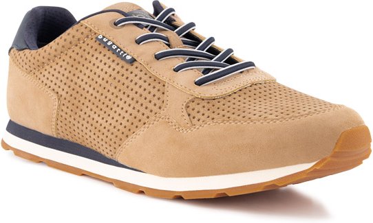 bugatti Herren Sneaker beige Textil & Canvas