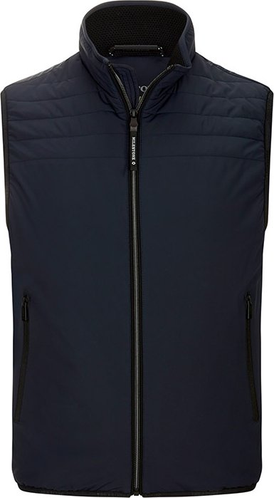 MILESTONE Herren Steppweste blau uni mit Motiv