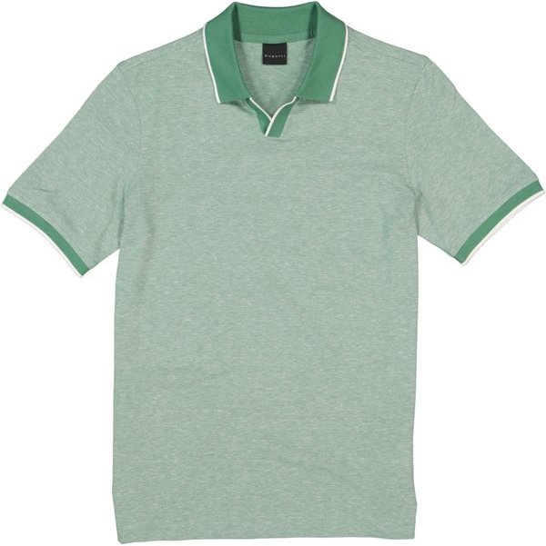bugatti Herren Polo-Shirt grün meliert