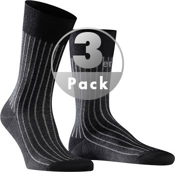 Thumbnail - Falke Herren Socken schwarz Baumwolle & Mix Gestreift
