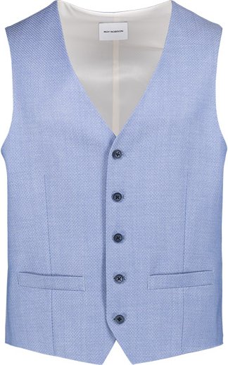 ROY ROBSON Herren Weste blau meliert