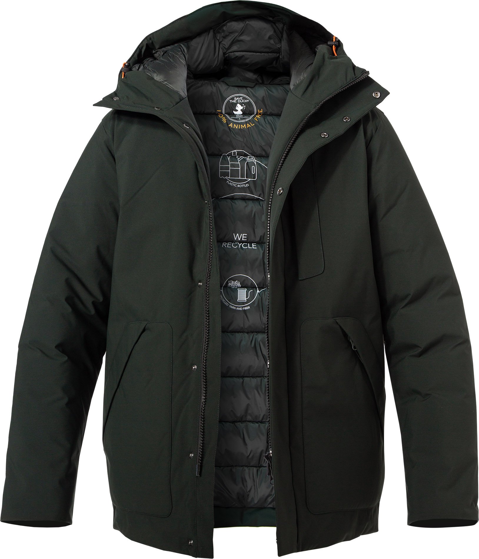 SAVE THE DUCK Herren Jacke grün unifarben