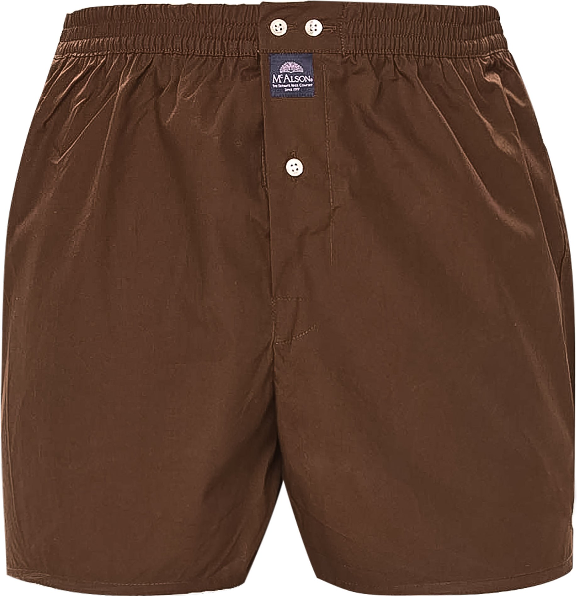 Thumbnail - MC ALSON Herren Boxershorts braun Reine Baumwolle unifarben