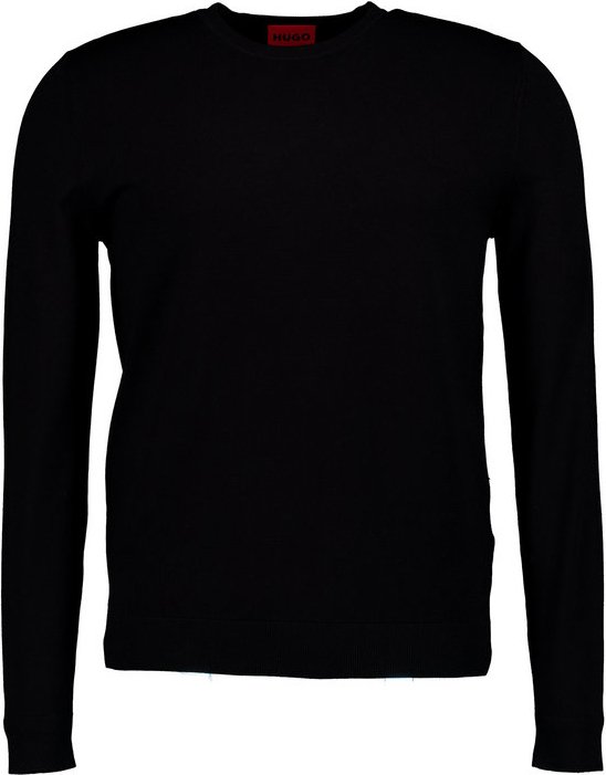 HUGO Herren Pullover schwarz unifarben