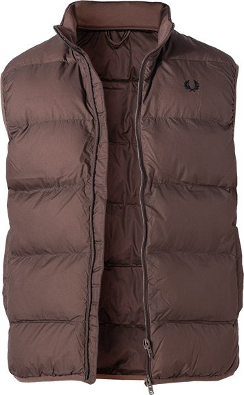 Thumbnail - Fred Perry Herren Steppweste braun unifarben
