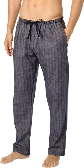 Thumbnail - Novila Herren Pyjamahose blau Flanelle Gemustert