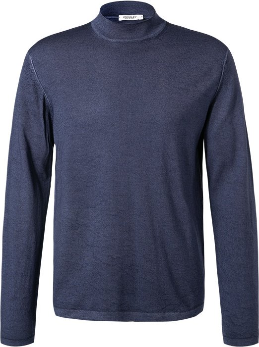 CROSSLEY Herren Stehkragenpullover blau unifarben
