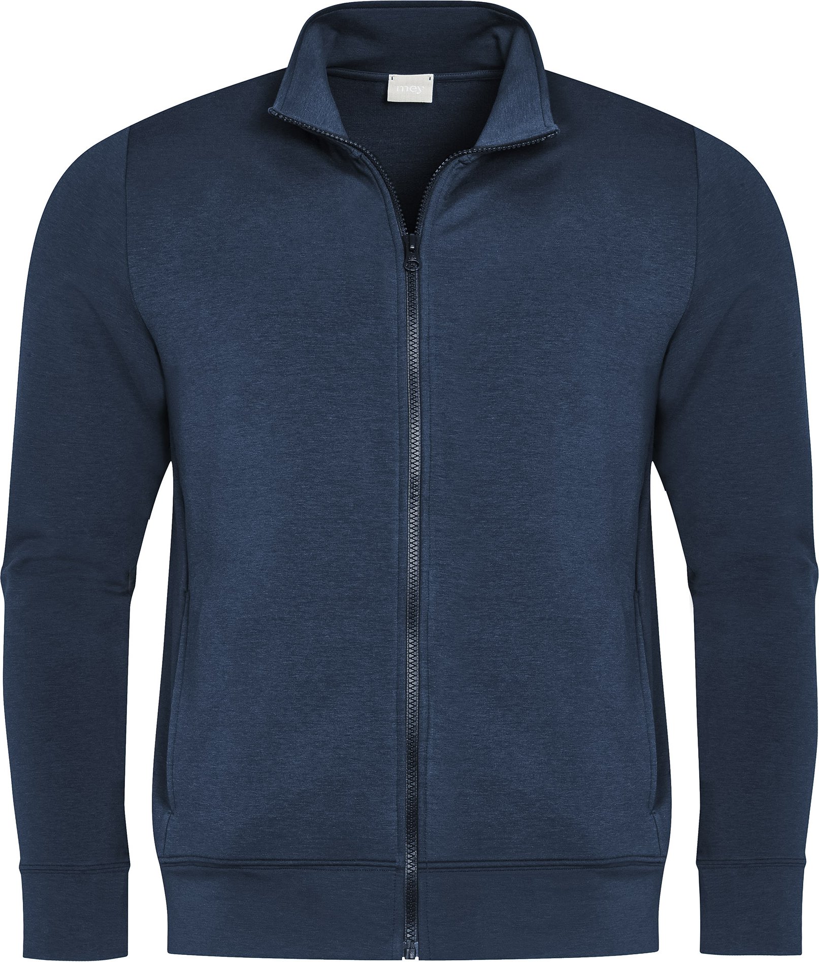 Mey Herren Sweatjacke blau Baumwolle & Mix unifarben