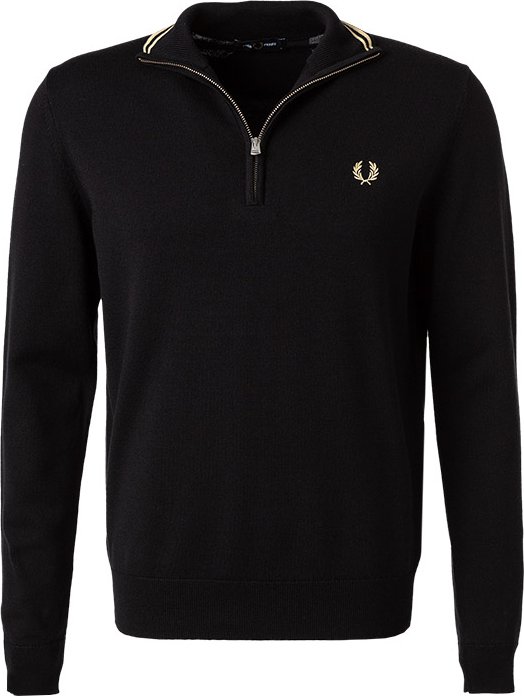 Fred Perry Herren Troyer schwarz unifarben