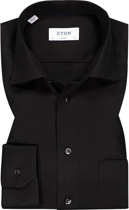 Thumbnail - ETON Herren Hemd schwarz Classic Fit