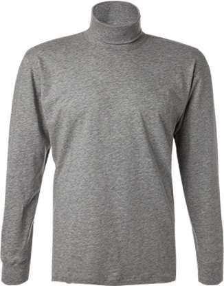 RAGMAN Herren Rollkragenshirt grau unifarben