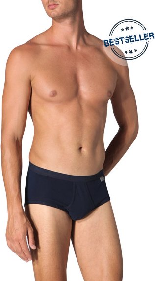 Schiesser Herren Unterwäsche blau Reine Baumwolle unifarben