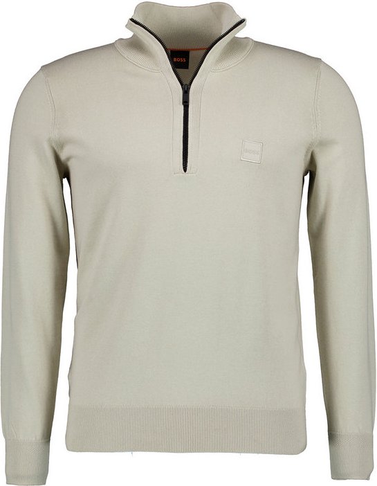 BOSS Orange Herren Troyer beige unifarben