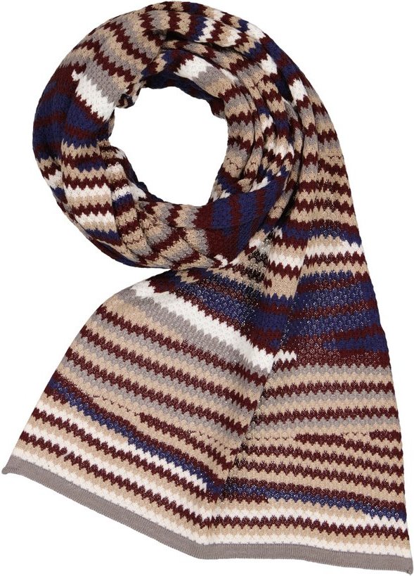 MISSONI Herren Schal rot Woll-Stoff