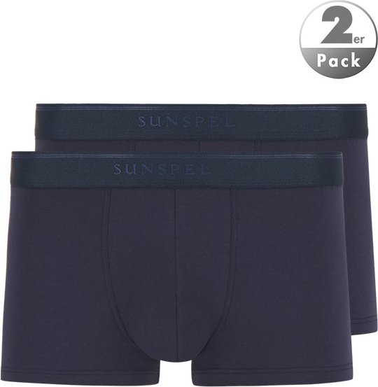 SUNSPEL Herren Trunks blau Baumwolle & Mix unifarben