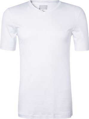 HANRO Herren T-Shirt weiß Sea Island Baumwolle unifarben