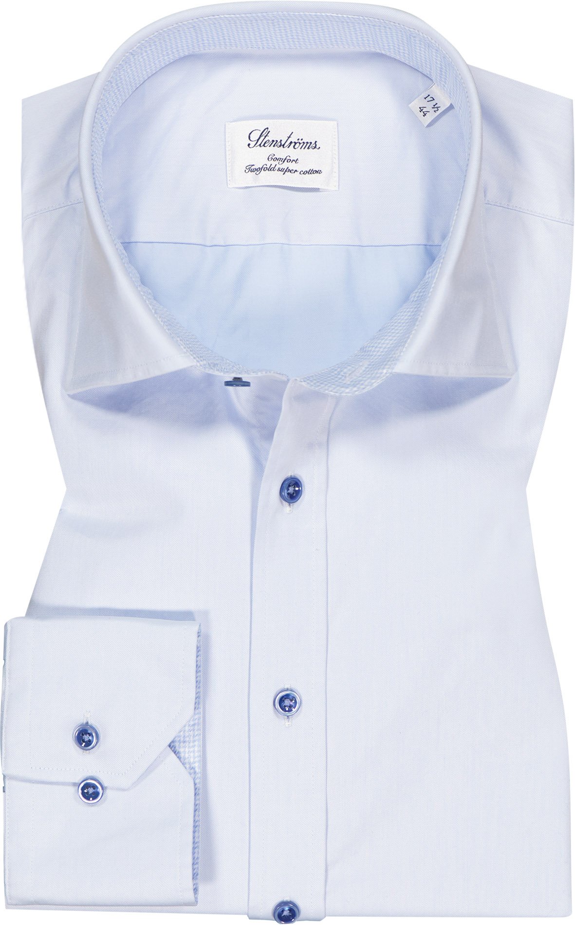 Stenströms Herren Hemd blau Comfort Fit