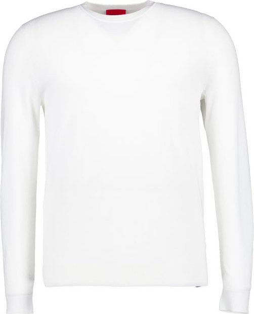 HUGO Herren Pullover weiß unifarben