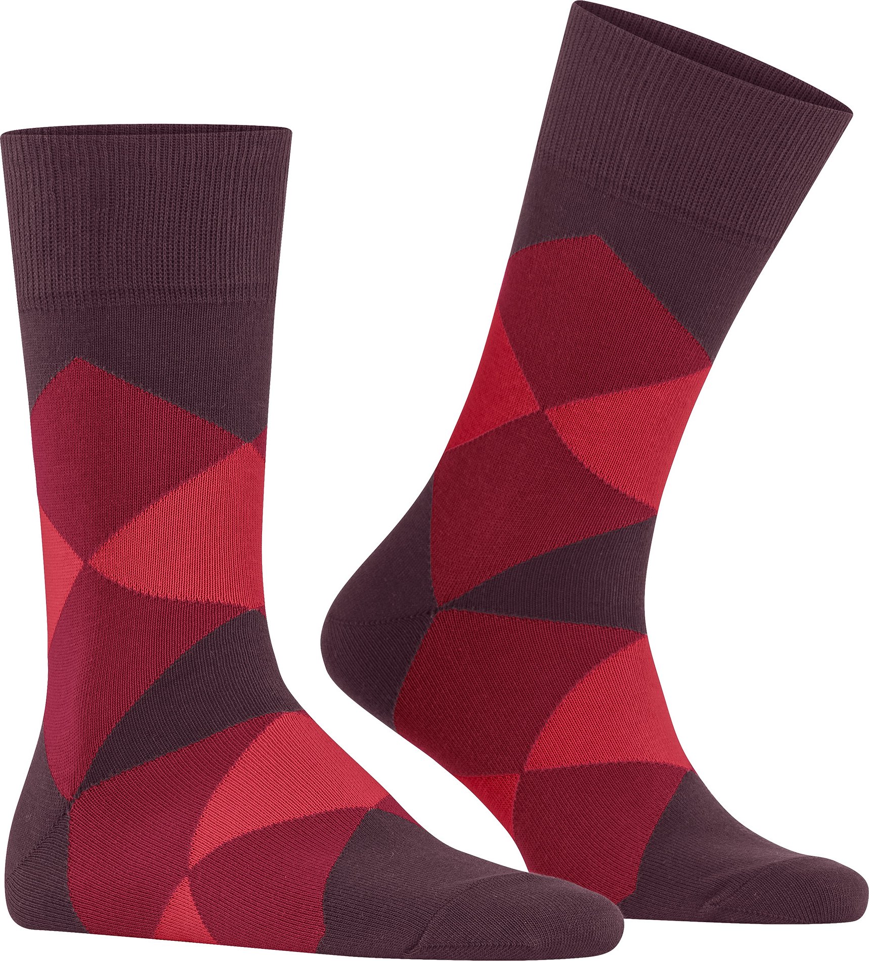 Burlington Herren Socken rot Baumwolle & Mix Gemustert