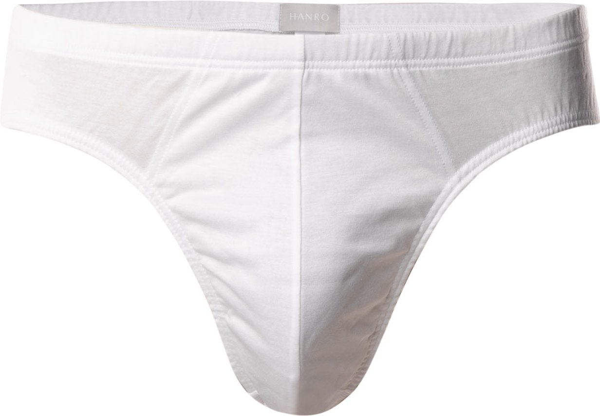 HANRO Herren Slip weiß Reine Baumwolle unifarben