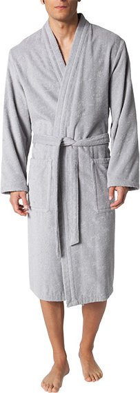 JOOP! Herren Bademantel grau Baumwolle & Mix unifarben