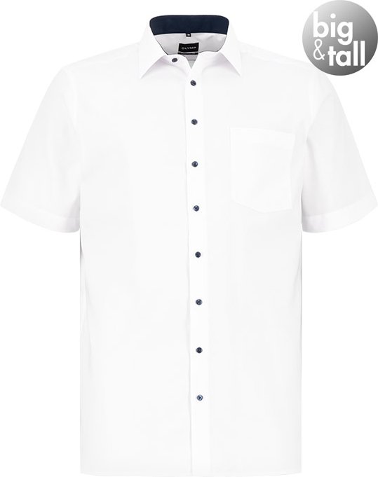 OLYMP Herren Kurzarmhemd weiß