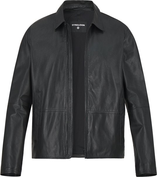 Strellson Herren Lederjacke schwarz