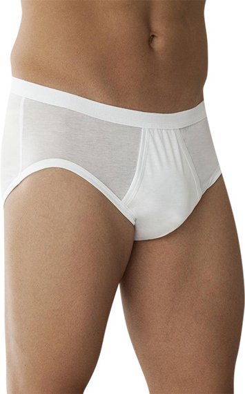 Zimmerli Herren Slip weiß Merc. Baumwolle unifarben