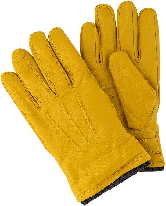 PEARLWOOD Herren Handschuhe gelb Ziegenleder