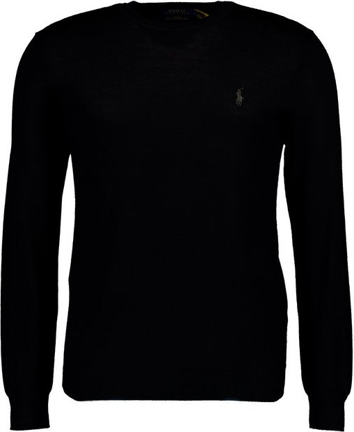 Polo Ralph Lauren Herren Pullover schwarz unifarben Slim Fit
