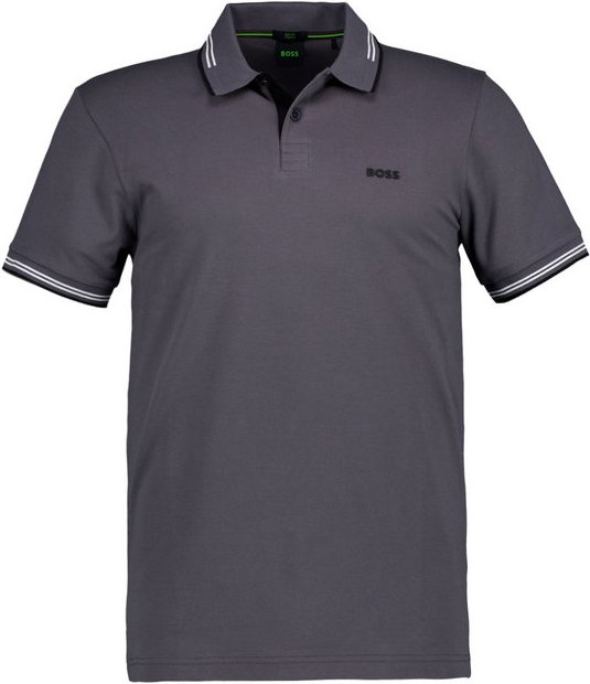 BOSS Green Herren Polo-Shirts grau Slim Fit