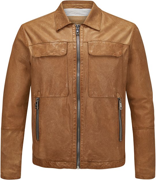 MILESTONE Herren Jacken cognac unifarben