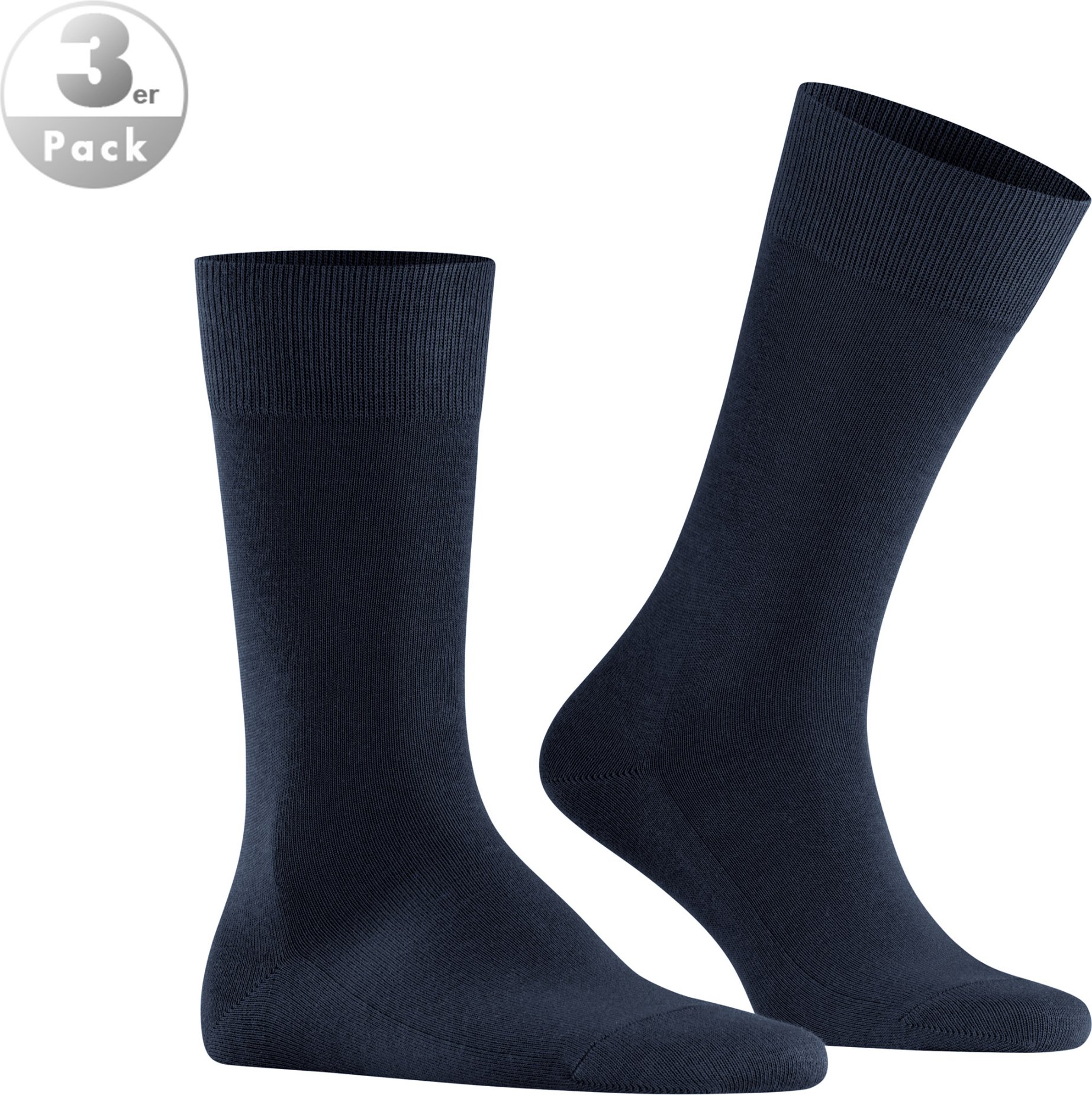 Thumbnail - Falke Herren Socken blau Baumwolle & Mix unifarben