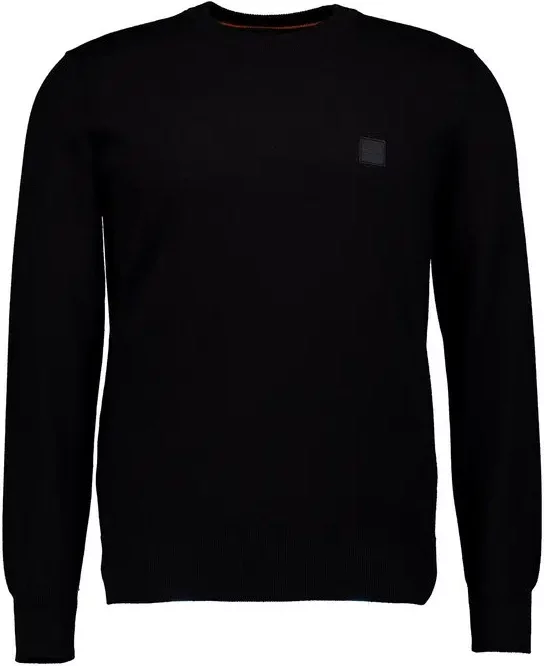 Thumbnail - BOSS Orange Herren Pullover schwarz unifarben