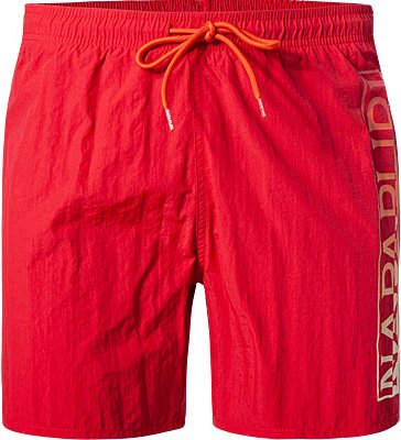 NAPAPIJRI Herren Badeshorts rot Mikrofaser unifarben