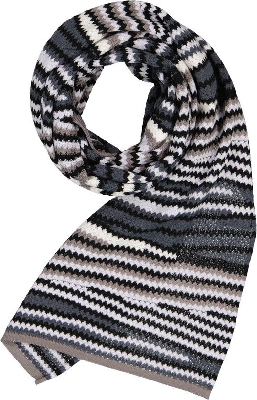 MISSONI Herren Schal grau Woll-Stoff