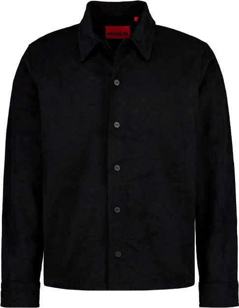 HUGO Herren Overshirt schwarz unifarben